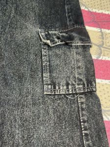 Dark Wash Cargo Jeans