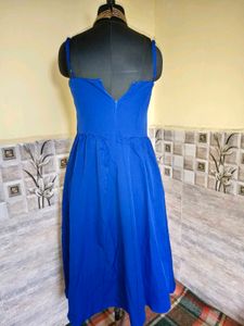 Elegant Royal Blue Midi Dress