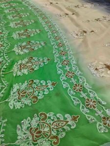 y2k Embellished Ombre Saree