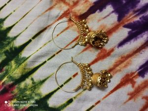 Bareli Ki Jhumka Golden & Ad Stone Ear Ring Combos