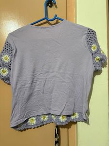 Crochet Daisy Flower Crop Top