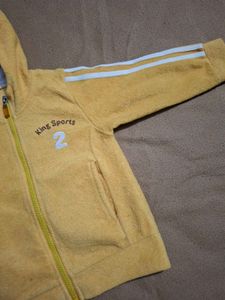 Kids Yellow Zip-Up Hoodie
