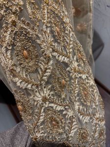 Elegant Embroidered Ethnic Gown with bead stones