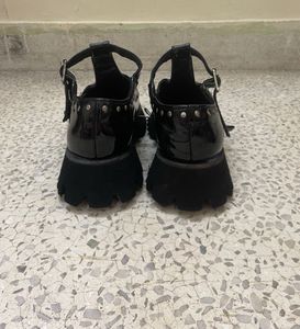 Black Chunky Platform Mary Janes