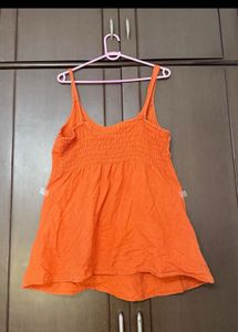 Rust Orange Tie-Strap Cami dress