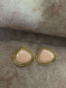Elegant Peach Drop Earrings