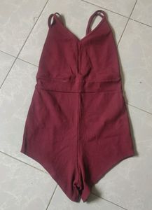 Backless Burgandy Swimsuit For Girls 😍