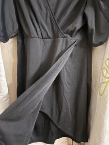 Elegant Black Wrap Dress