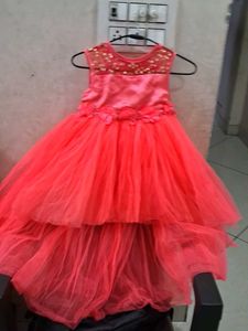 Festive Coral Party Dress