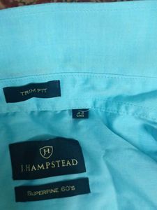 Men's Blue Long Sleeve Dress Shirt