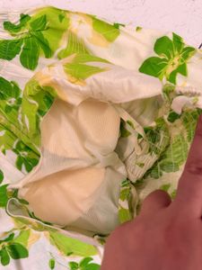 Crop Top Pant Coord Set | Fresh White Green Floral