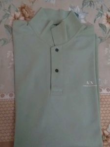 AX Men's Light Green Polo Shirt
