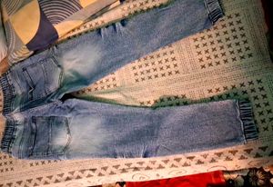 Light Wash Denim Jogger Pants