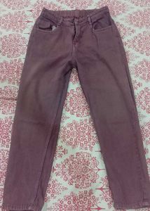 Women's Relaxed Fit Purple Jeans