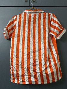 Satin Striped night suit