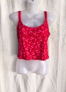 I. Cute Cherry Print Camisole Top
