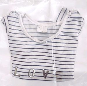 Baby Girl Striped LOVE Tee suitable 4yr