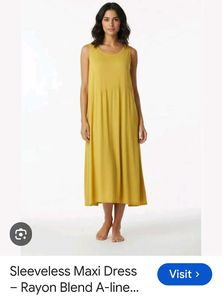 Flowy Yellow Sleeveless Dress