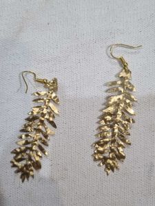Gold Leaf Dangle Earrings