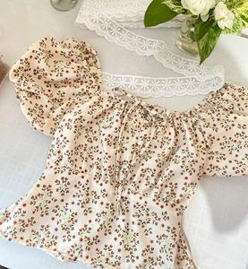 sale 🌼spring Floral Print Puff Sleeve Top