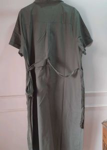 SALE!!Olive Green Button-Up Denim one piece