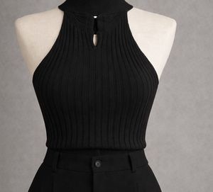 Sleeveless Ribbed Knit Top