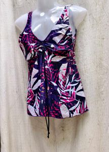 Tropical Print Bikini Top