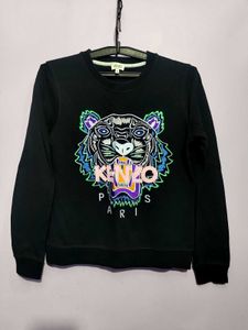 Kenzo Black Tiger Motif Fitted Sweatshirt M