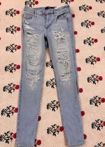 Hollister Ripped Light Wash Jeans