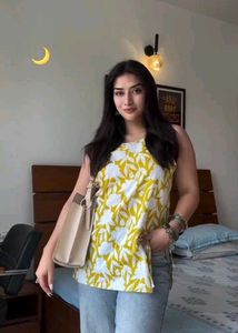Stylish  Floral Print Kurta Top