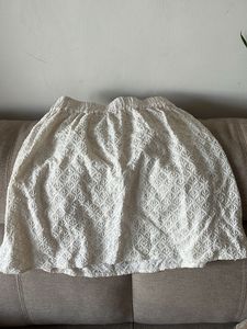 chikankari mini skirt