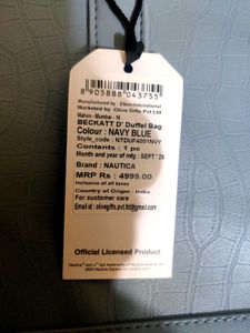 Nautica Grey Duffle Bag for short Travel