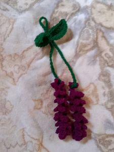 Handmade Crochet Lavender Hair Clip