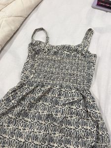 Printed short kurti grey colour