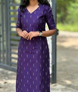 Elegant Purple 🥳👗Printed Kurta