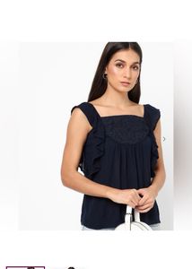 AERO JEANS WOMENSSleeveless Square-Neck Top with L