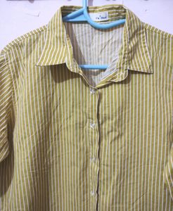 Mustard Yellow Lined Shirt