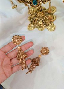 Exquisite Gold Jhumka Earrings