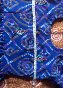 Navy blue anarkali stitched kurti