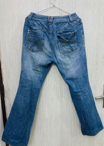 Mid Rise Bootcut Jeans - Blue