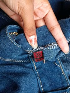 Blue Denim Cargo Pants