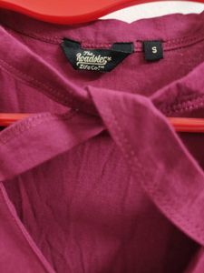 Maroon Crossover Neck T-Shirt