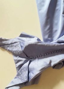 Elegant Lilac Satin Dress with Beading