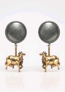 Unique cow  Design Dangle Earrings