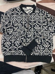 Patterned Bomber Jacket
