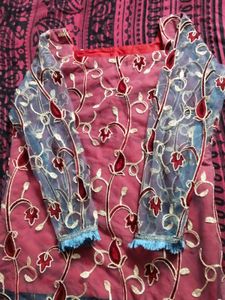 Embroidered Net Blouse