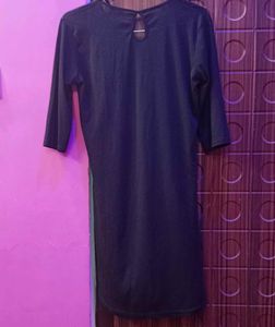 Black Tunic Top with Ring Detail