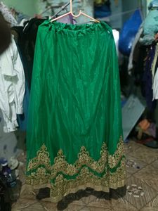 Elegant Green Embroidered Lehenga Choli