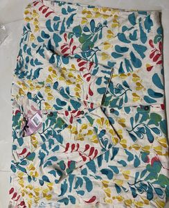 Vibrant Block Print Cotton Anarkali