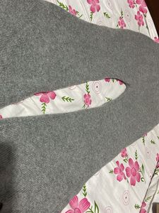 women’s winter Grey Bell Bottom Knit Pants